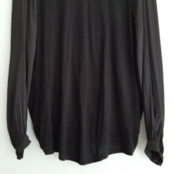 ANTHROPOLOGIE NWOT Kesia Faux Wrap Drape Surplice Satin Sleeve Top Sz XS - Picture 9 of 15